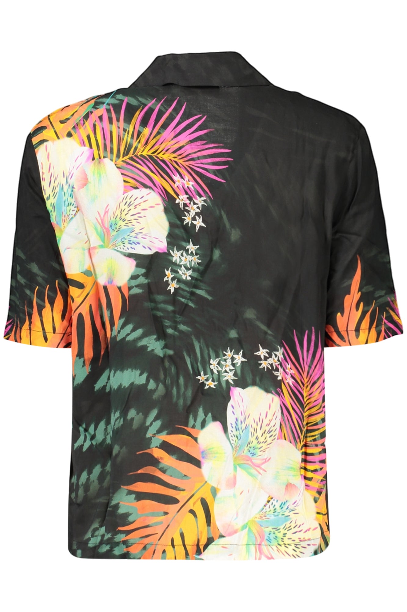 DESIGUAL CAMICIA MANICHE CORTE DONNA NERO