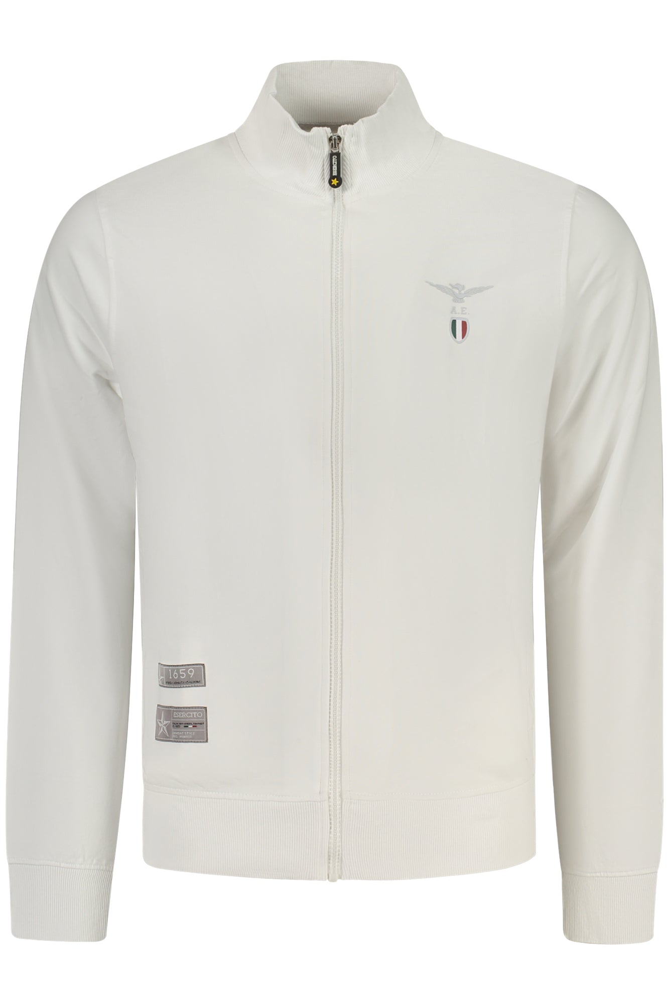 ACCADEMIA MILITARE FELPA CON ZIP UOMO BIANCO