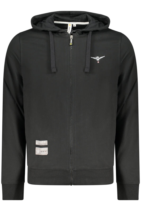 ACCADEMIA MILITARE FELPA CON ZIP UOMO NERO