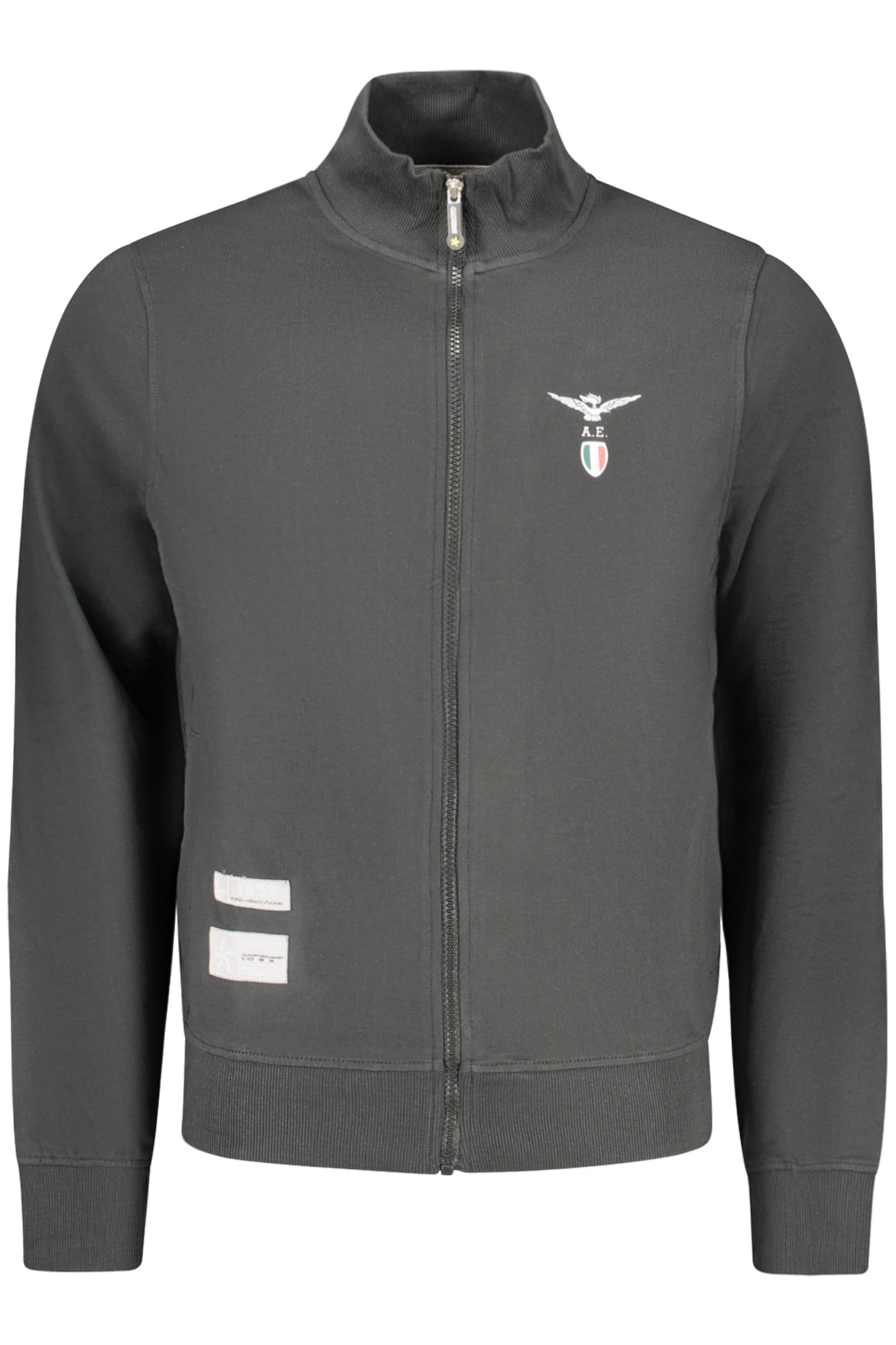 ACCADEMIA MILITARE FELPA CON ZIP UOMO NERO
