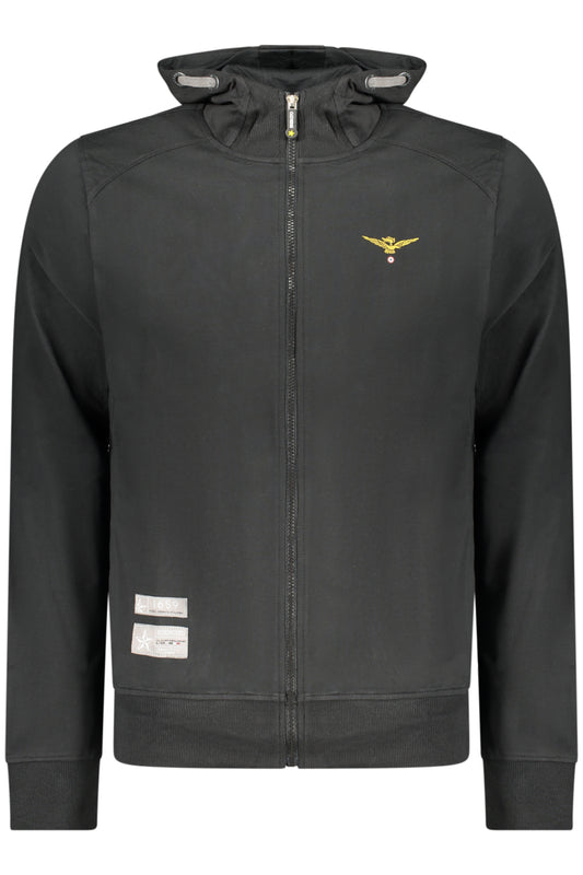 ACCADEMIA MILITARE FELPA CON ZIP UOMO NERO