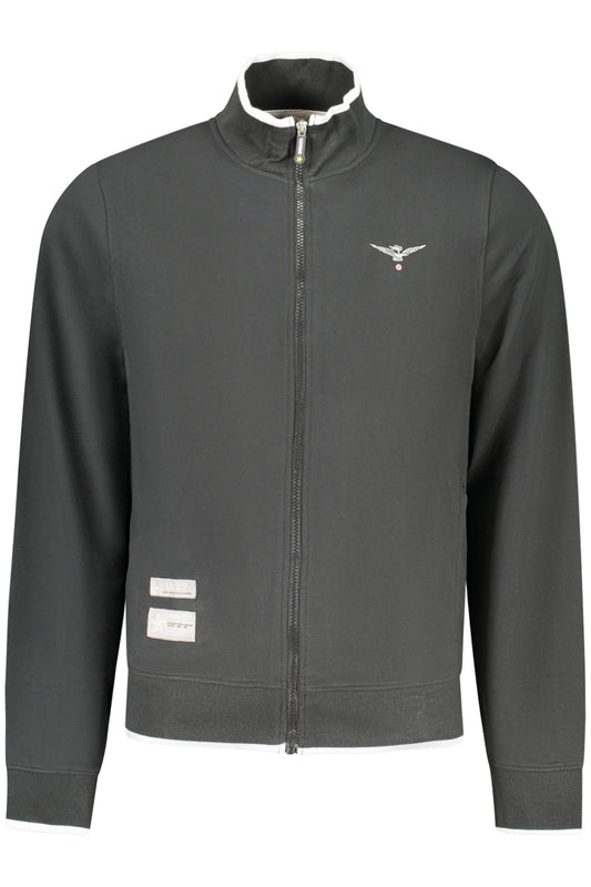 ACCADEMIA MILITARE FELPA CON ZIP UOMO NERO