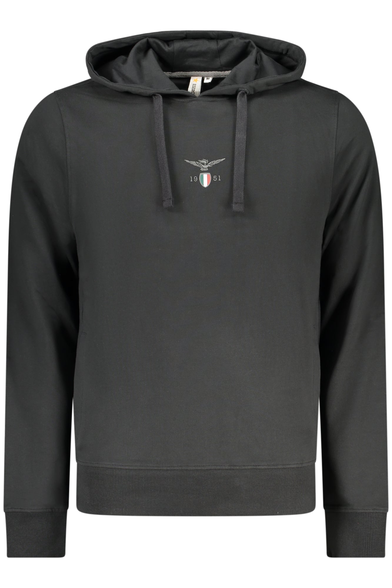 ACCADEMIA MILITARE FELPA SENZA ZIP UOMO NERO