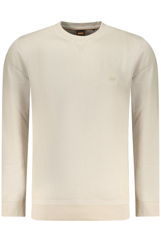 BOSS FELPA SENZA ZIP UOMO BEIGE