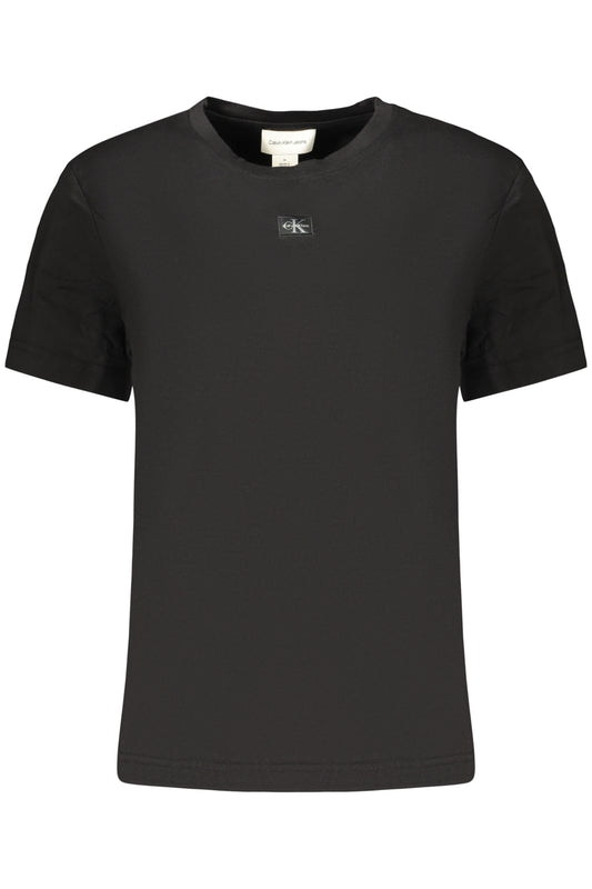 CALVIN KLEIN T-SHIRT MANICHE CORTE DONNA NERO