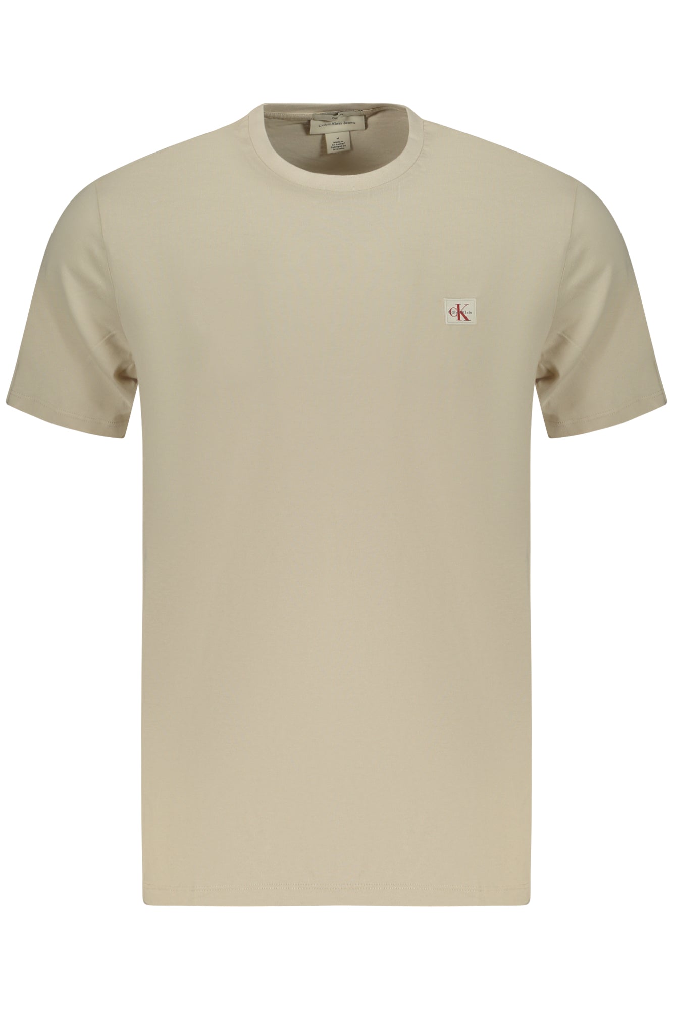CALVIN KLEIN T-SHIRT MANICHE CORTE UOMO BEIGE