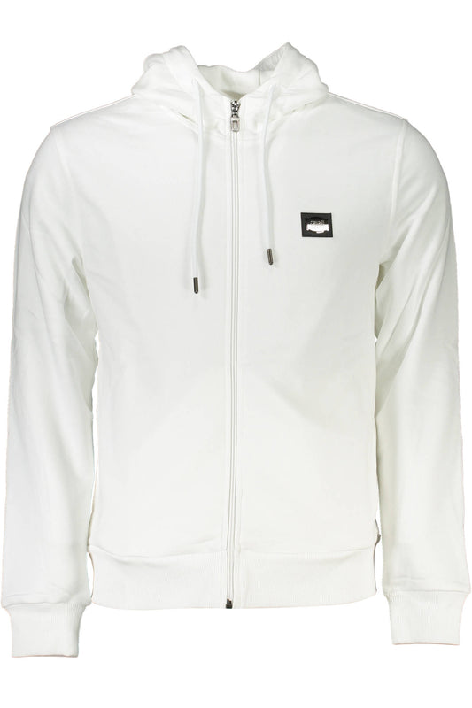 CAVALLI CLASS FELPA CON ZIP UOMO BIANCO