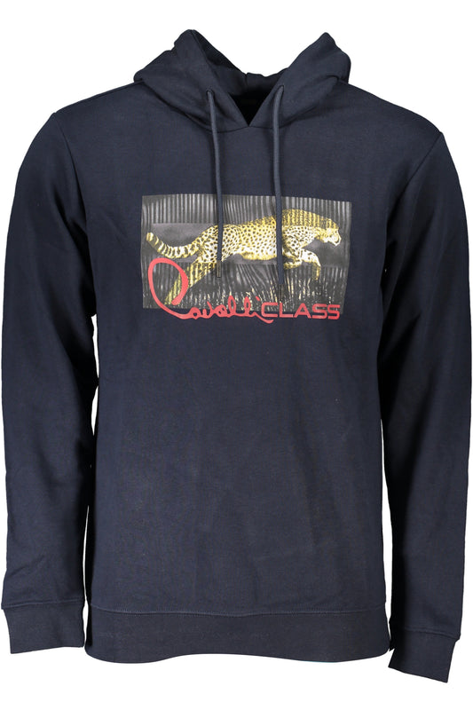 CAVALLI CLASS FELPA SENZA ZIP UOMO BLU