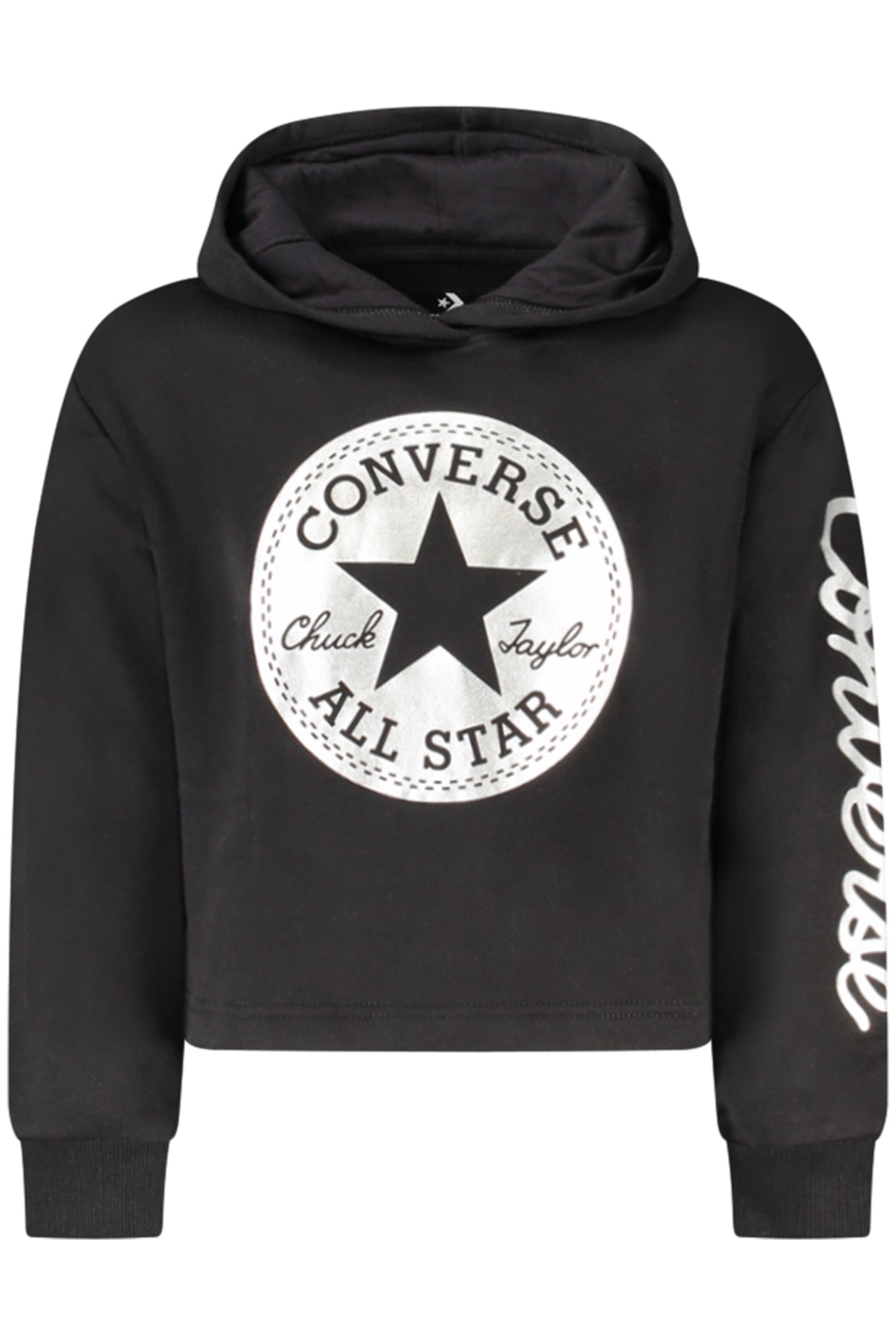 CONVERSE FELPA SENZA ZIP BAMBINA NERO