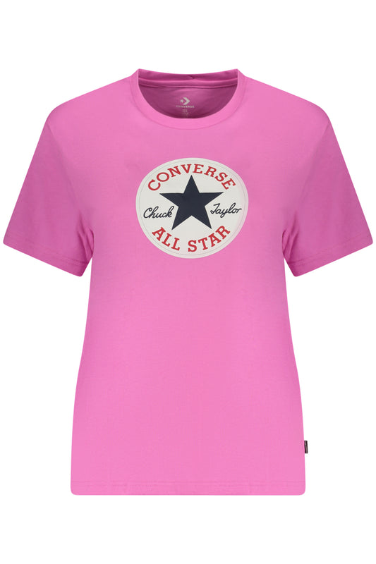 CONVERSE T-SHIRT MANICHE CORTE DONNA ROSA