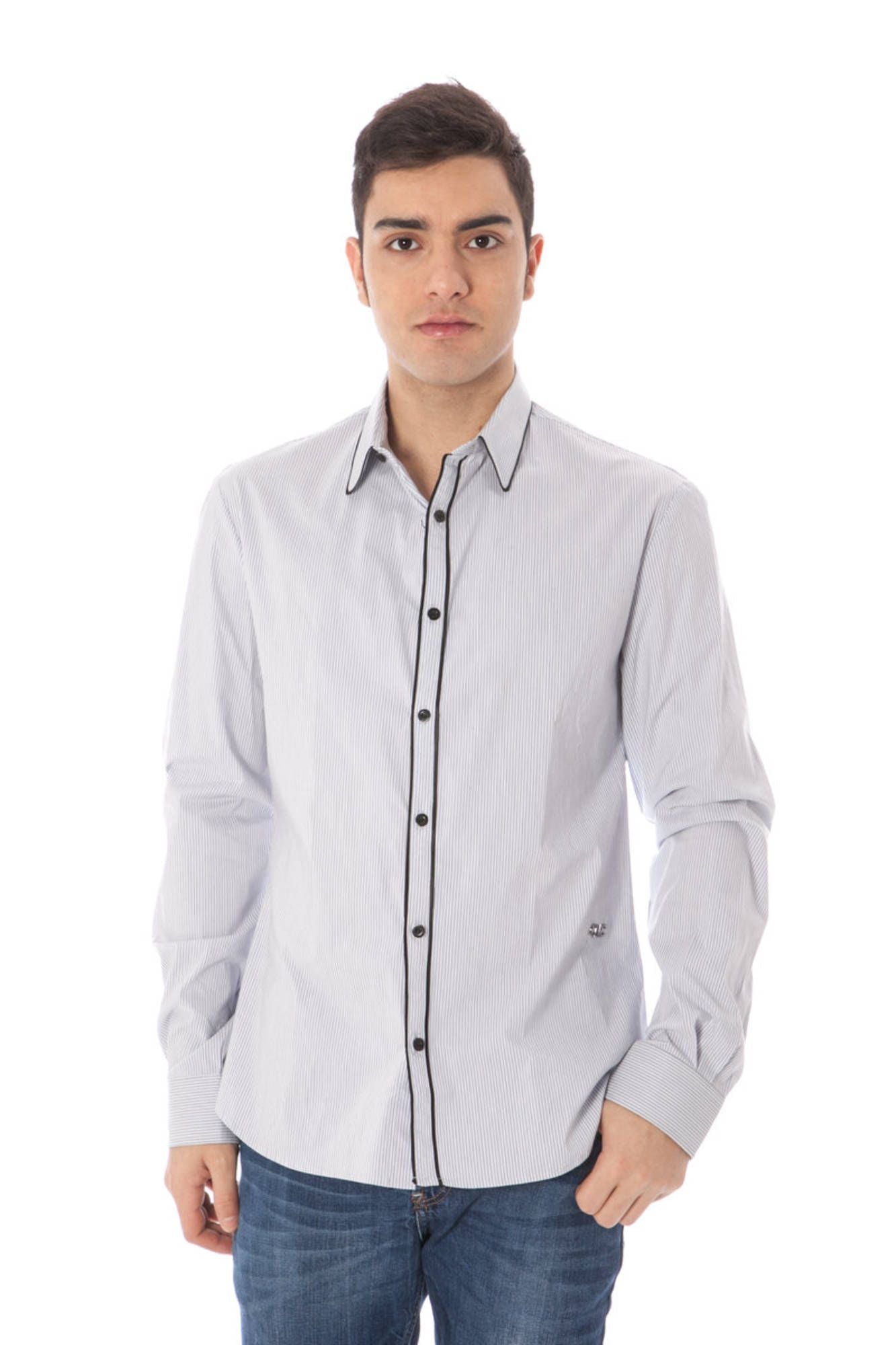 COSTUME NATIONAL CAMICIA MANICHE LUNGHE UOMO AZZURRO