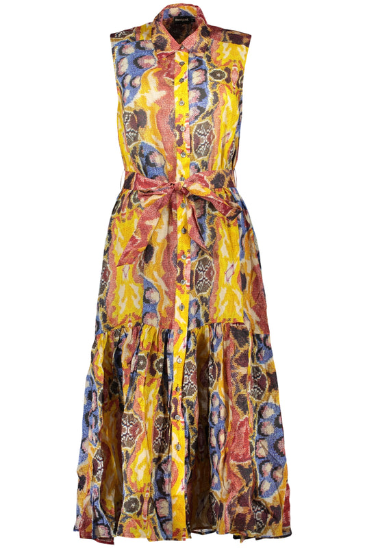 DESIGUAL ABITO LUNGO DONNA GIALLO