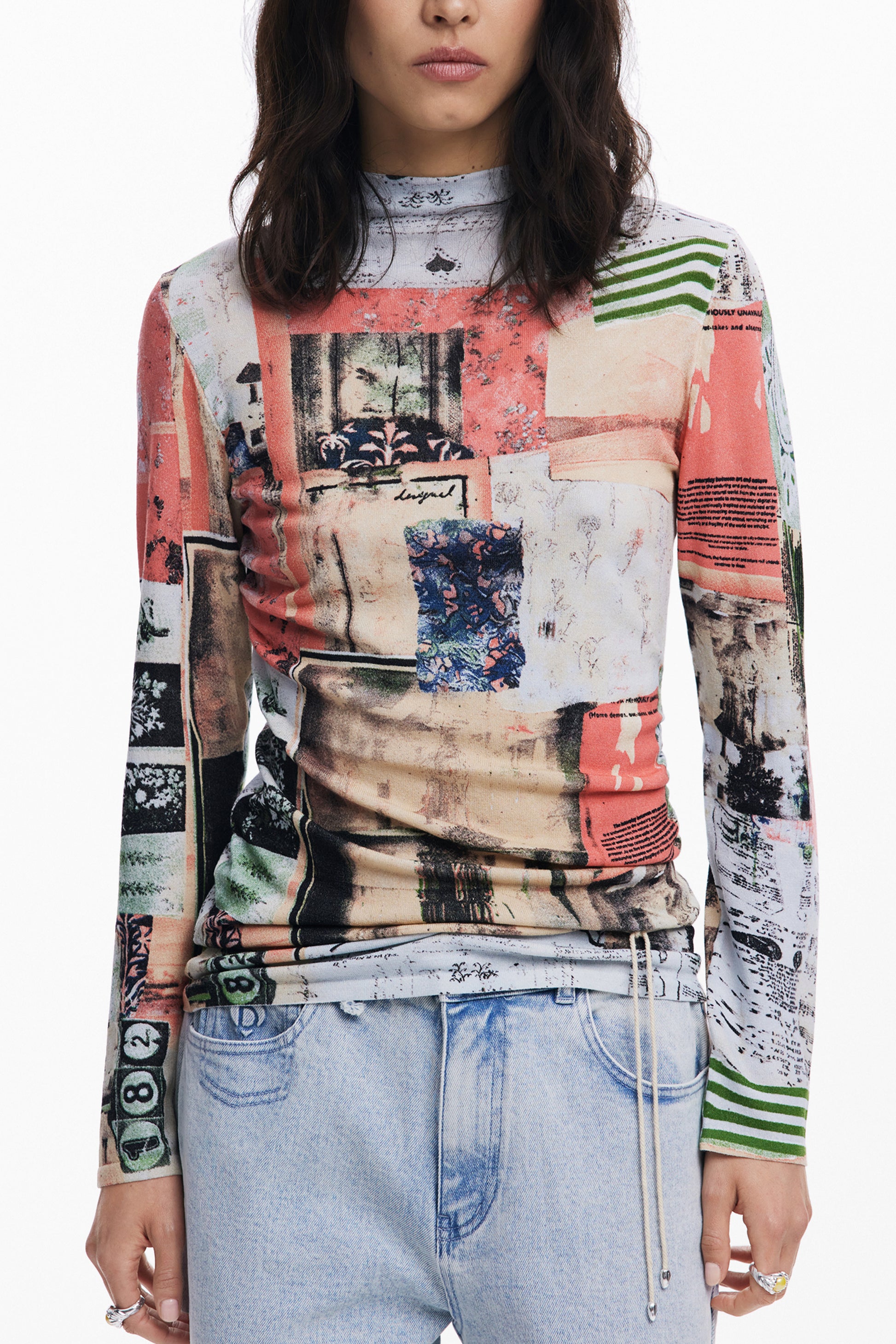 DESIGUAL MAGLIA DONNA ROSA