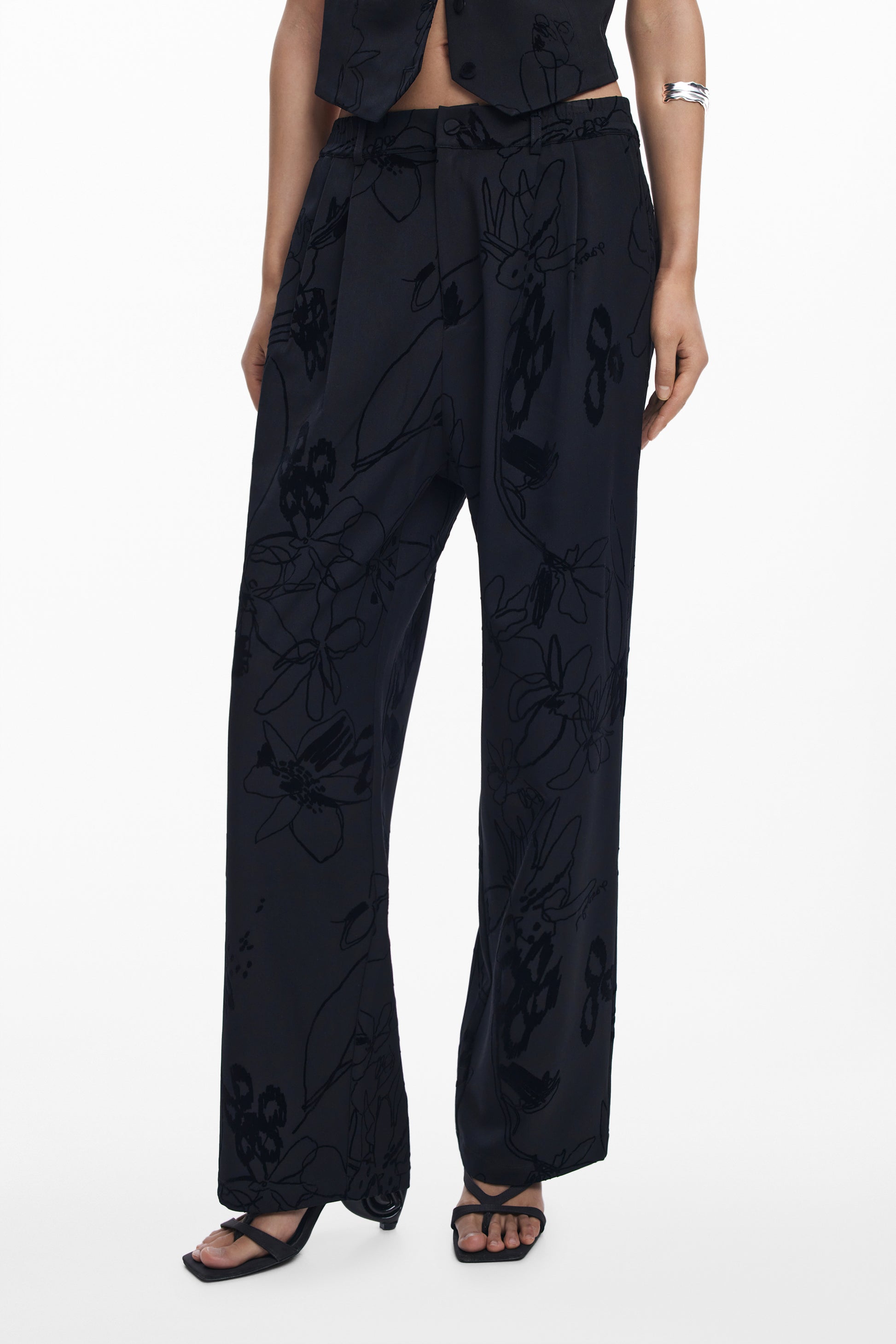 DESIGUAL PANTALONE DONNA NERO