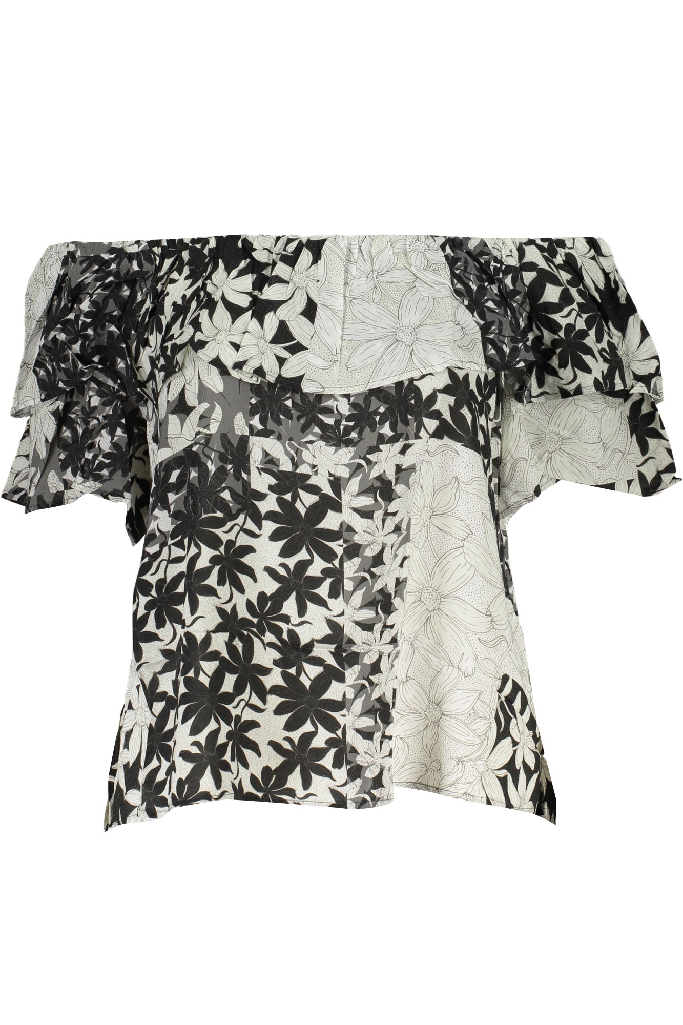 DESIGUAL T-SHIRT MANICHE CORTE DONNA BIANCO