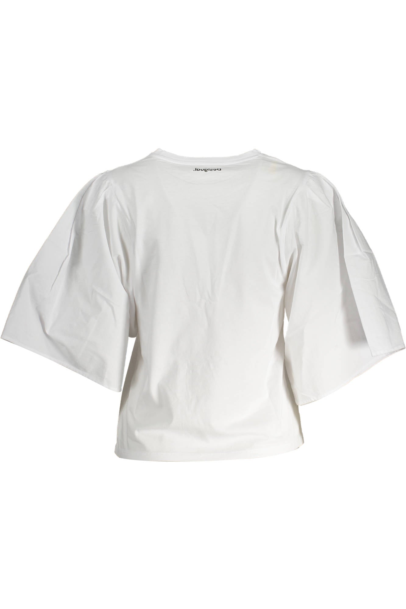DESIGUAL T-SHIRT MANICHE CORTE DONNA BIANCO