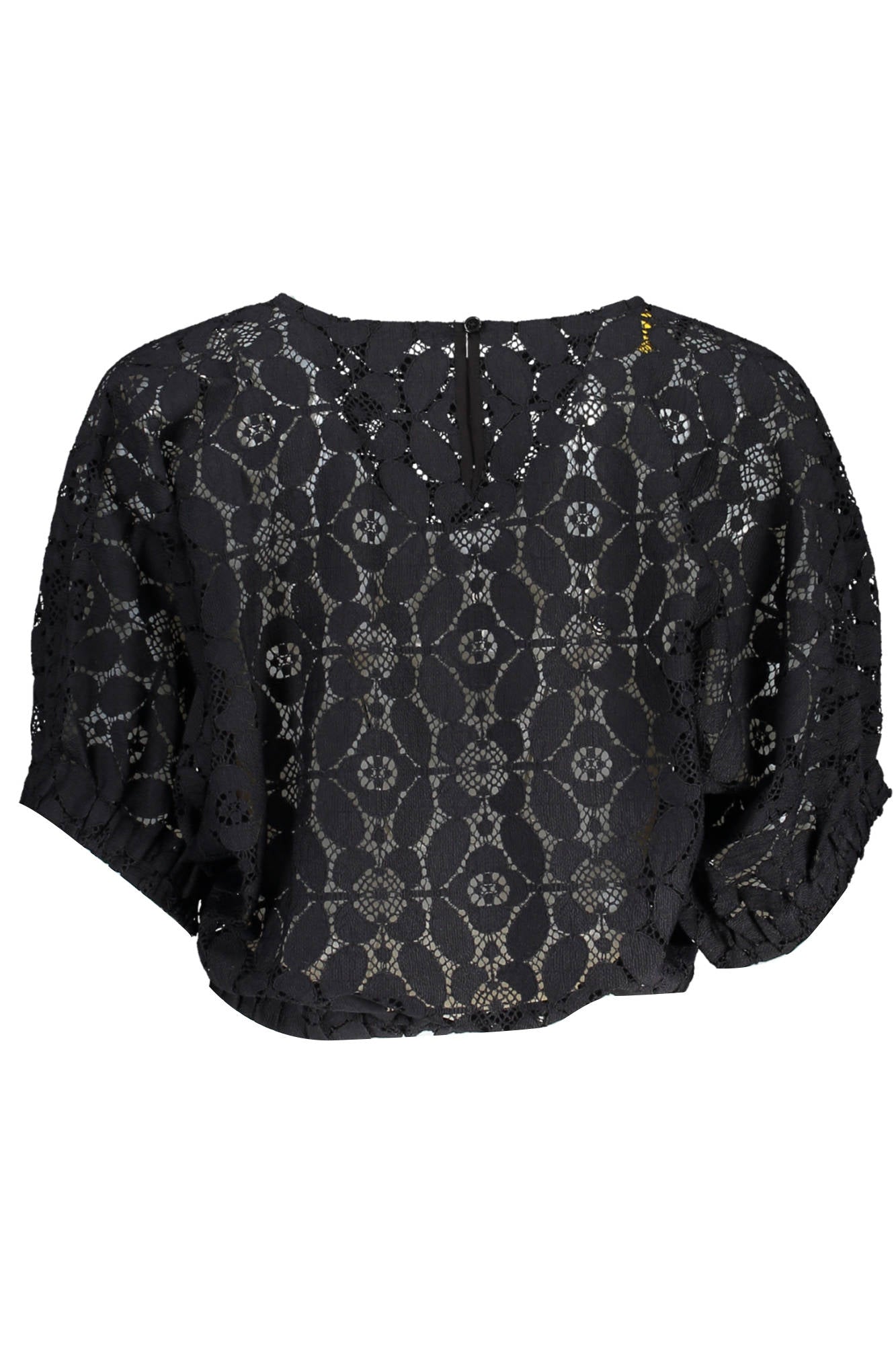 DESIGUAL T-SHIRT MANICHE CORTE DONNA NERO