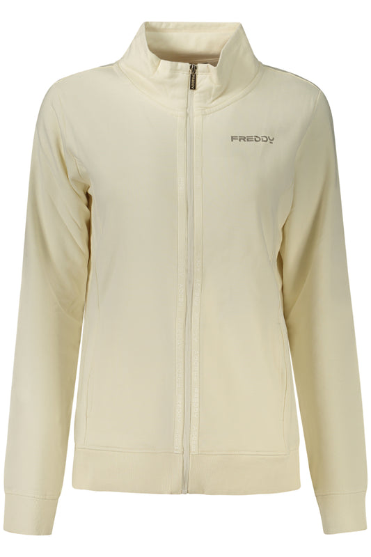 FREDDY FELPA CON ZIP DONNA BIANCO