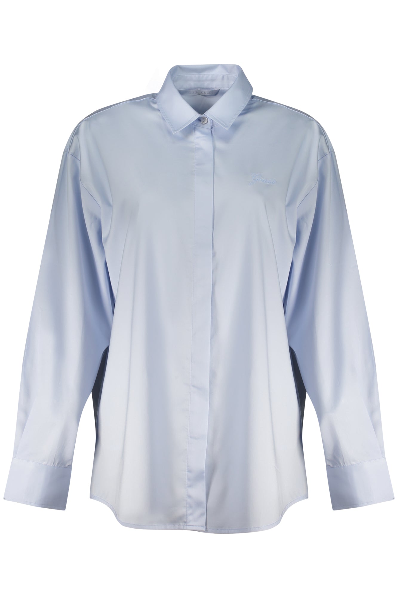 GUESS JEANS CAMICIA MANICHE LUNGHE DONNA AZZURRO
