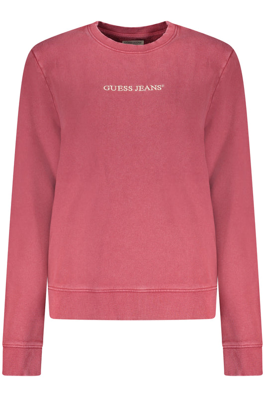 GUESS JEANS FELPA SENZA ZIP DONNA ROSSO