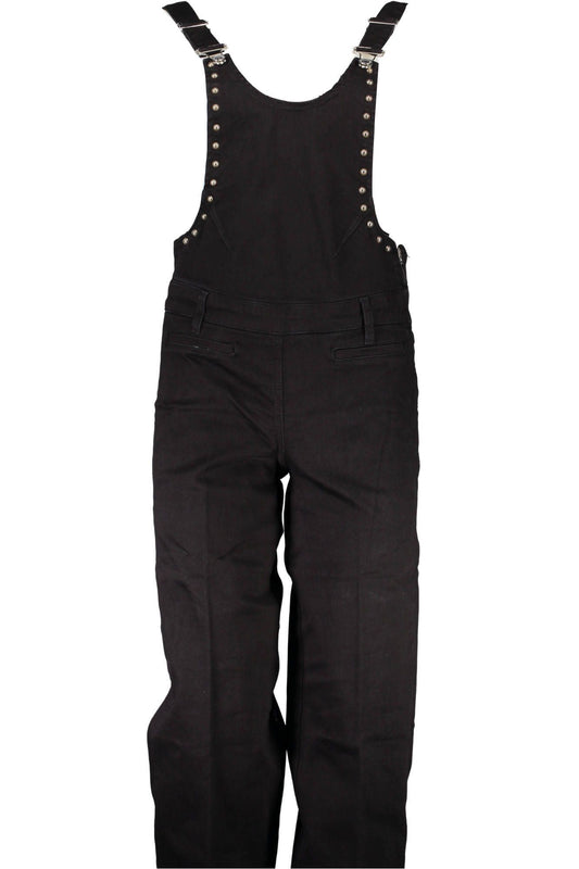 GUESS JEANS PANTALONE A SALOPETTE DONNA NERO