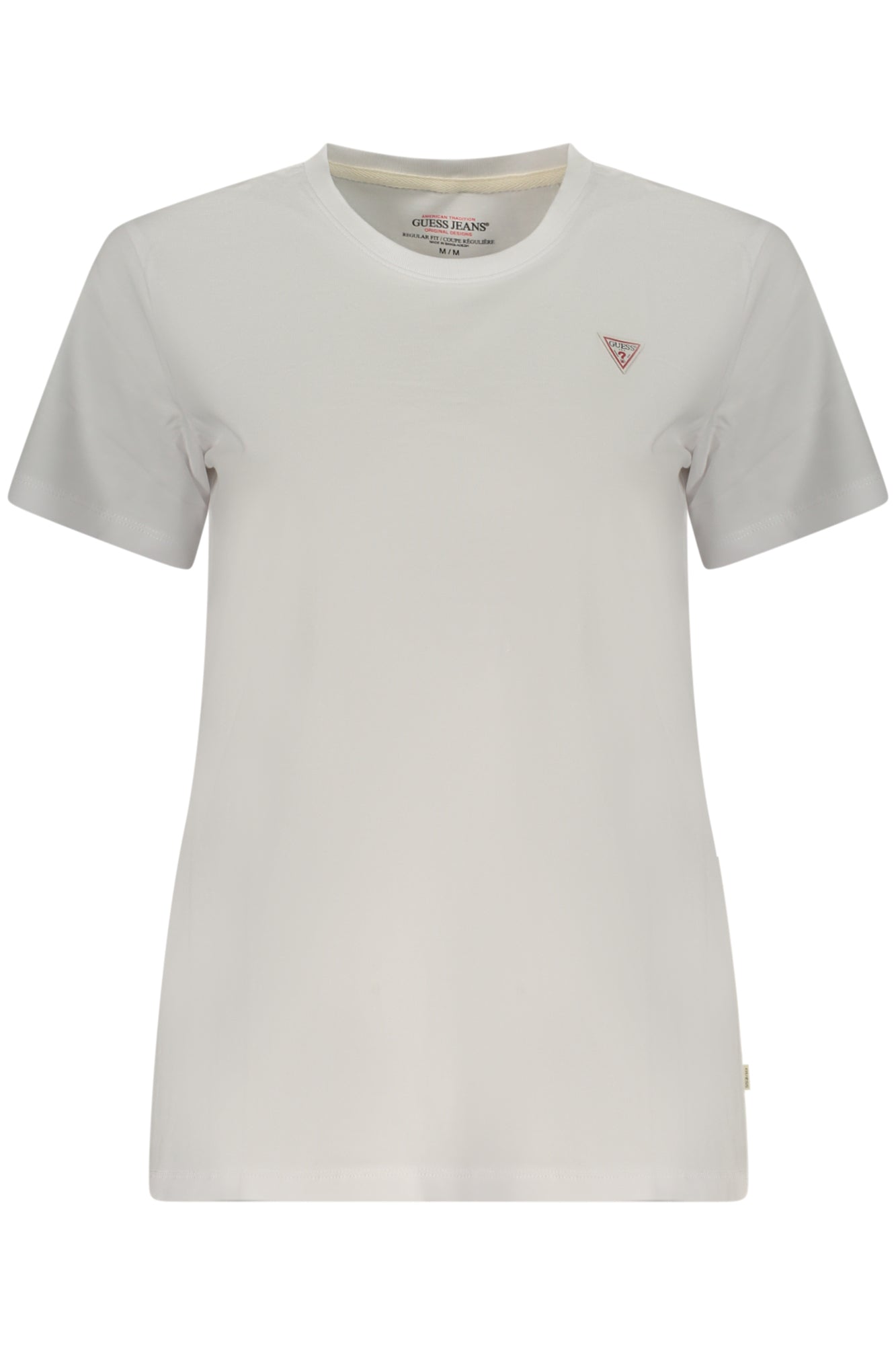 GUESS JEANS T-SHIRT MANICHE CORTE DONNA BIANCO