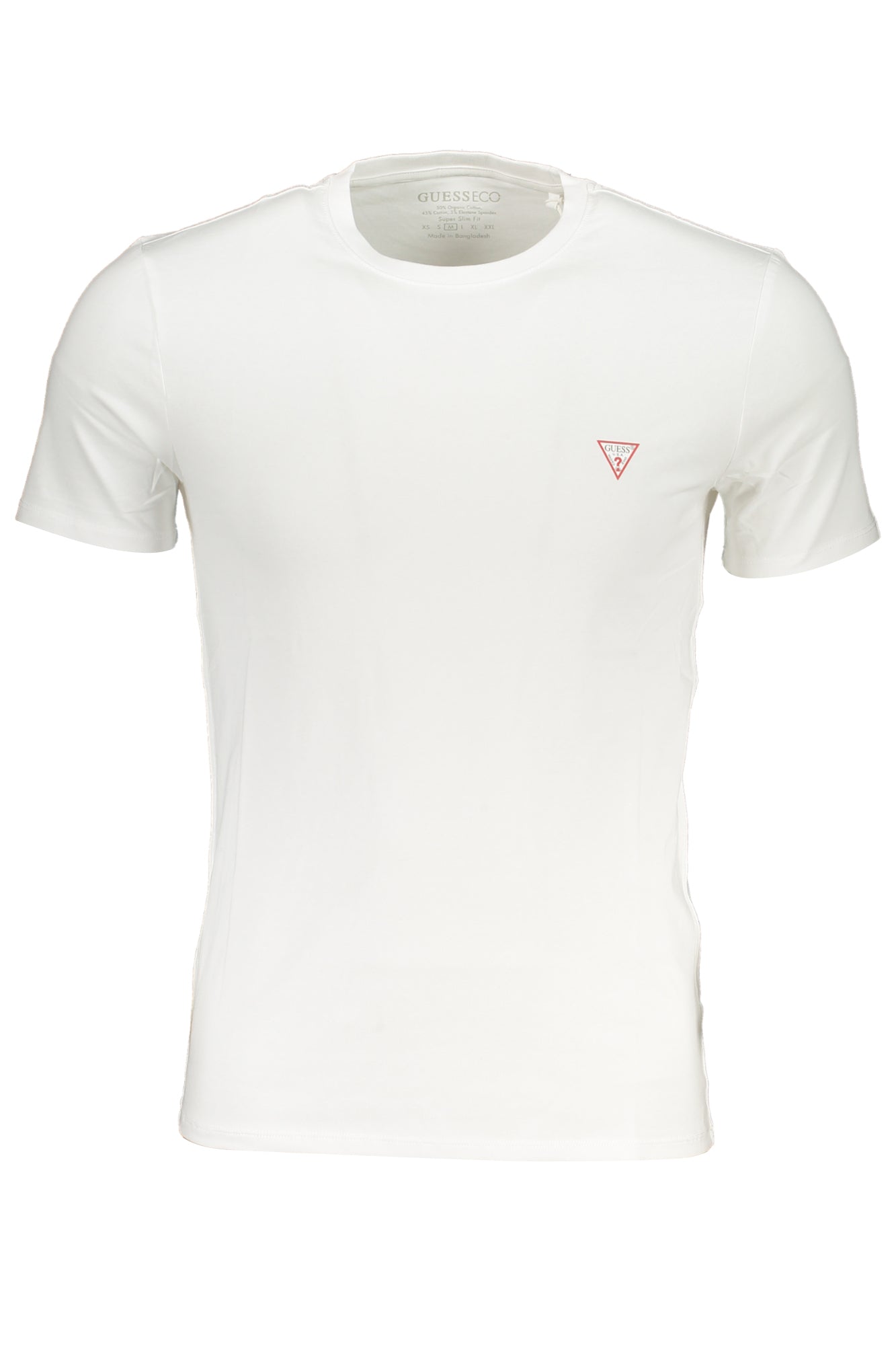 GUESS JEANS T-SHIRT MANICHE CORTE UOMO BIANCO