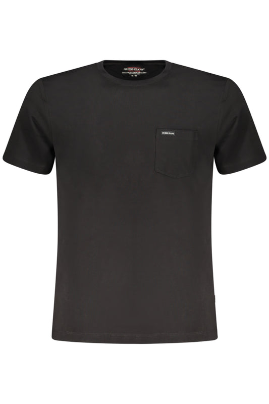 GUESS JEANS T-SHIRT MANICHE CORTE UOMO NERO