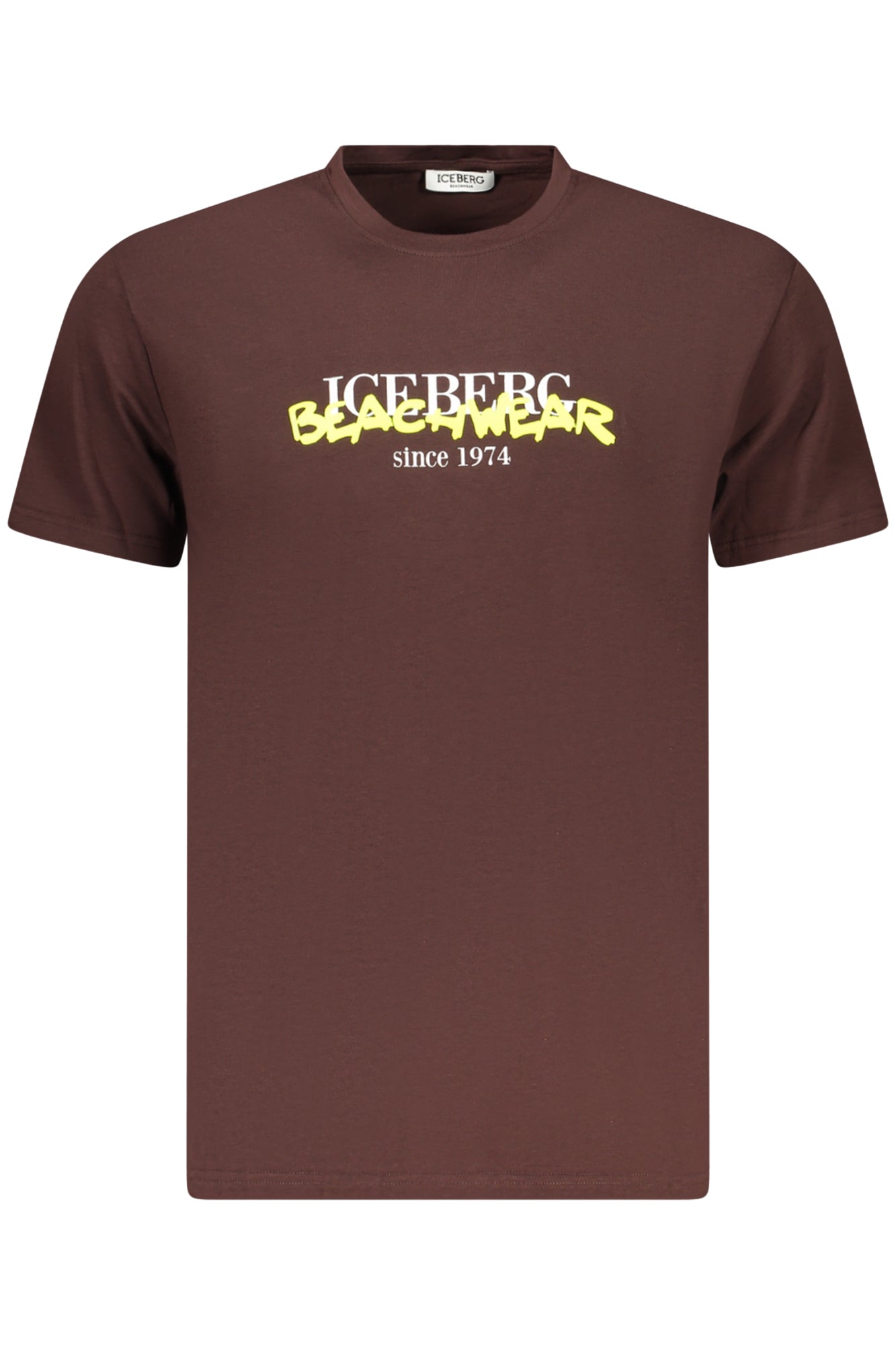 ICEBERG T-SHIRT MANICHE CORTE UOMO MARRONE