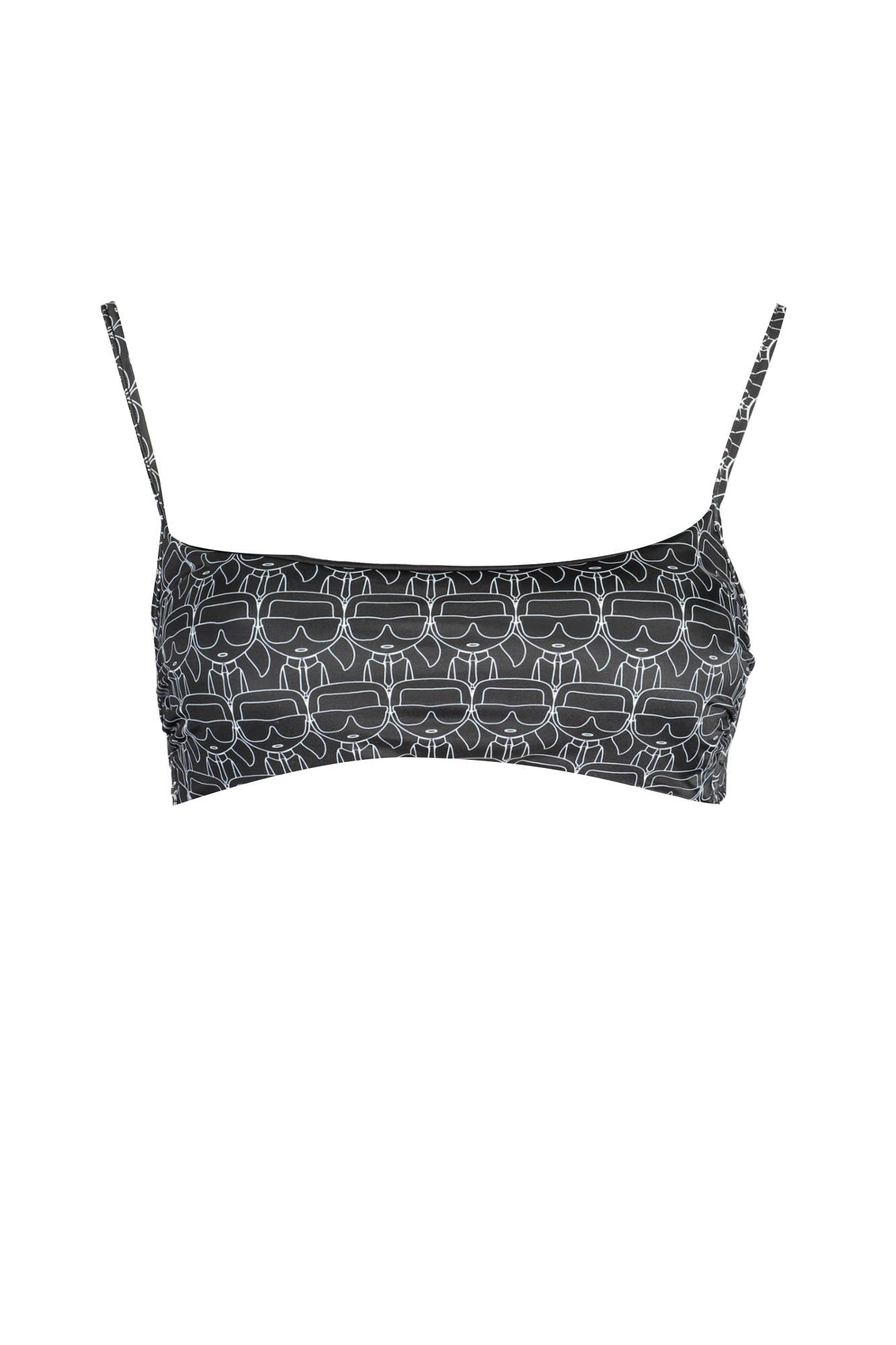KARL LAGERFELD BEACHWEAR COSTUME PARTE SOPRA DONNA NERO