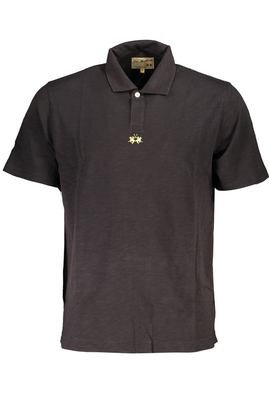 LA MARTINA POLO MANICHE CORTE UOMO NERO