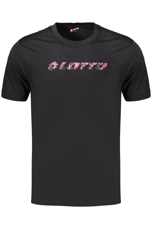 LOTTO T-SHIRT MANICHE CORTE UOMO NERO