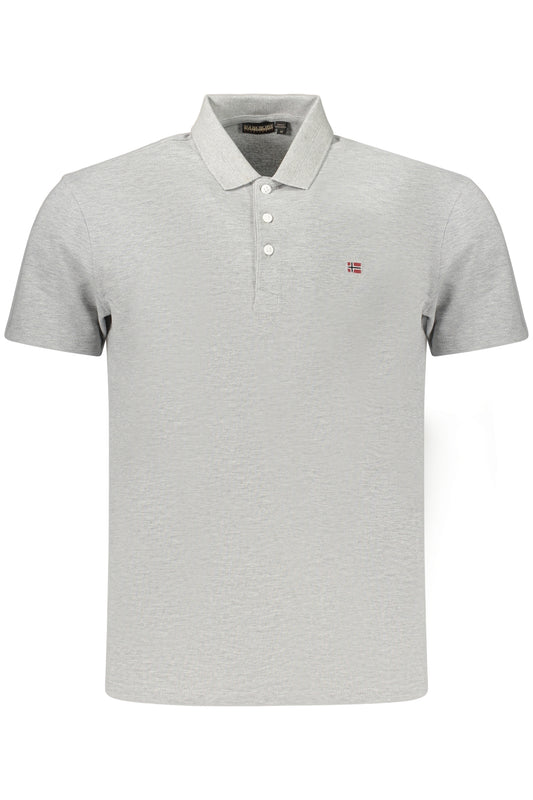 NAPAPIJRI POLO MANICHE CORTE UOMO GRIGIO