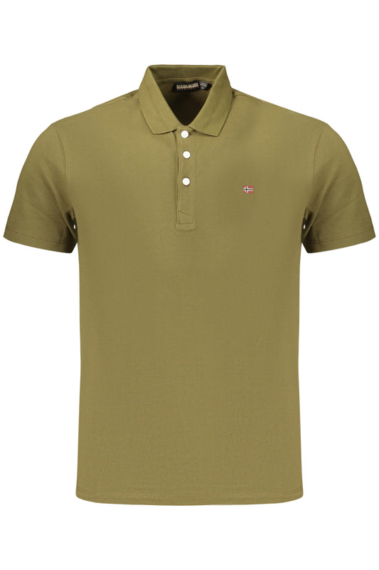 NAPAPIJRI POLO MANICHE CORTE UOMO VERDE