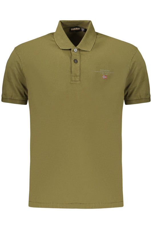 NAPAPIJRI POLO MANICHE CORTE UOMO VERDE
