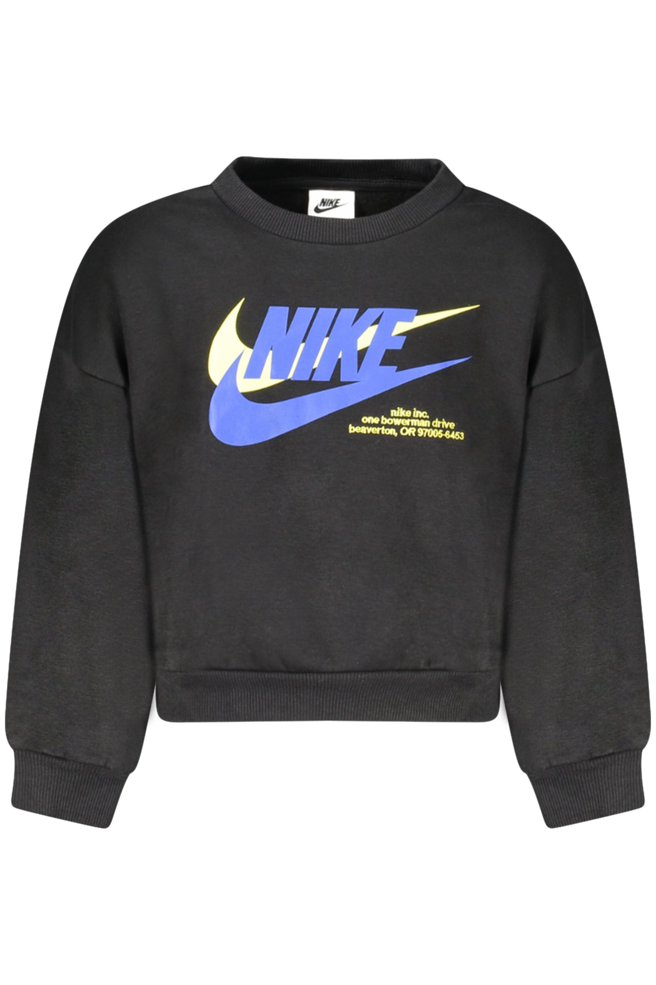 NIKE FELPA SENZA ZIP BAMBINO NERO