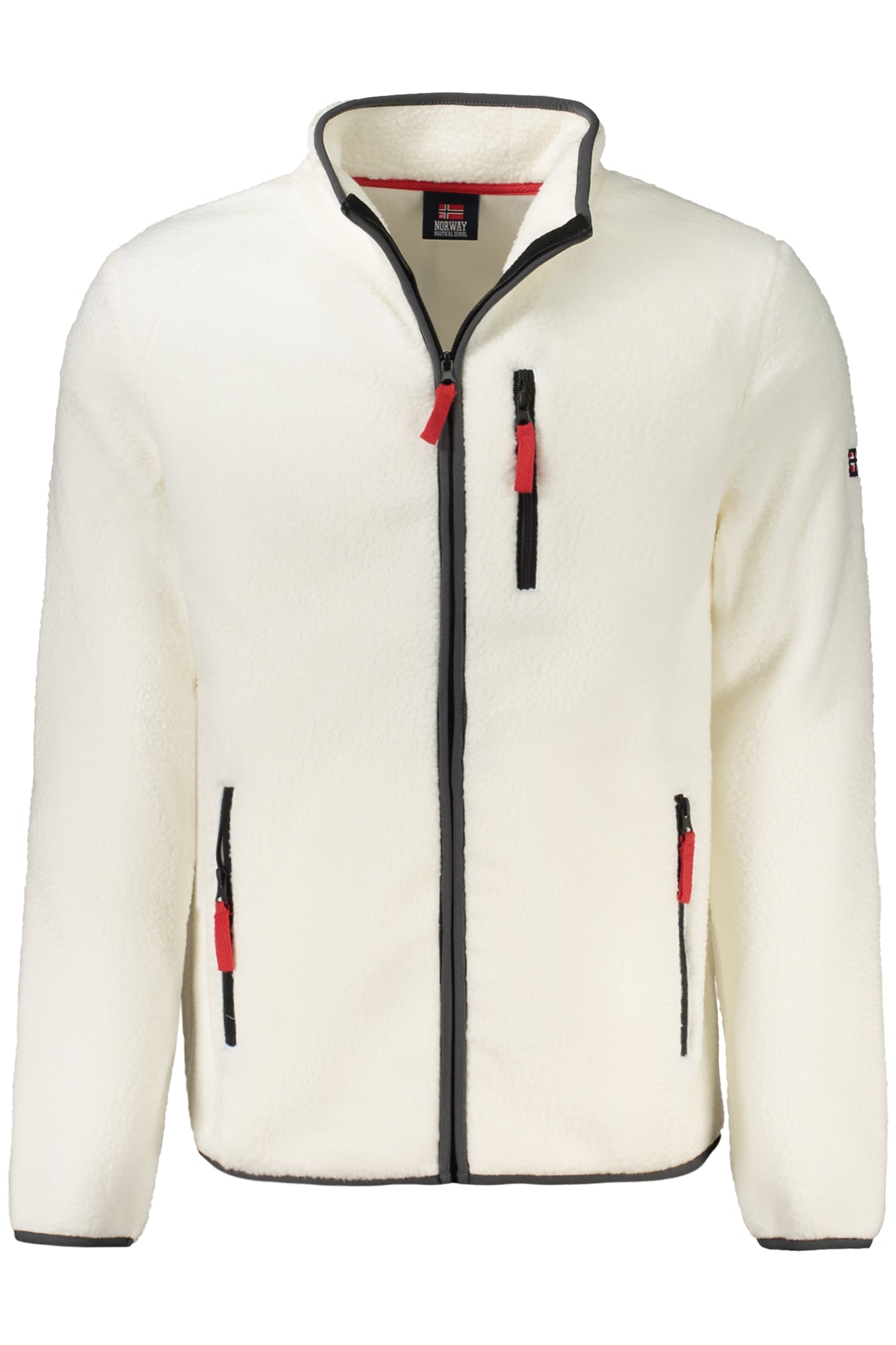 NORWAY 1963 FELPA CON ZIP UOMO BIANCO