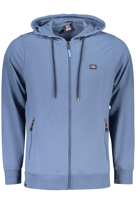 NORWAY 1963 FELPA CON ZIP UOMO BLU