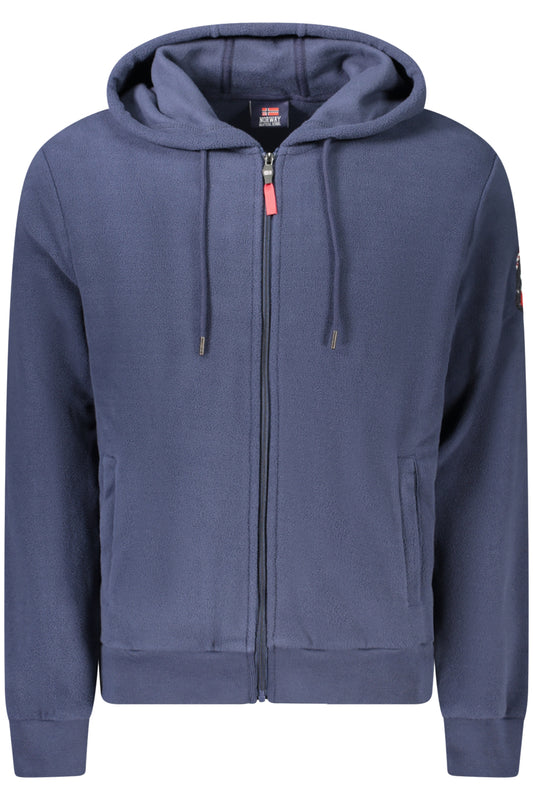 NORWAY 1963 FELPA CON ZIP UOMO BLU