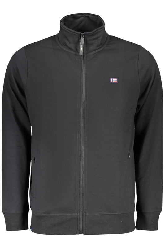 NORWAY 1963 FELPA CON ZIP UOMO NERO