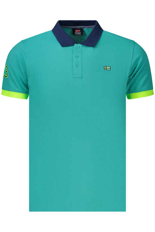 NORWAY 1963 POLO MANICHE CORTE UOMO AZZURRO