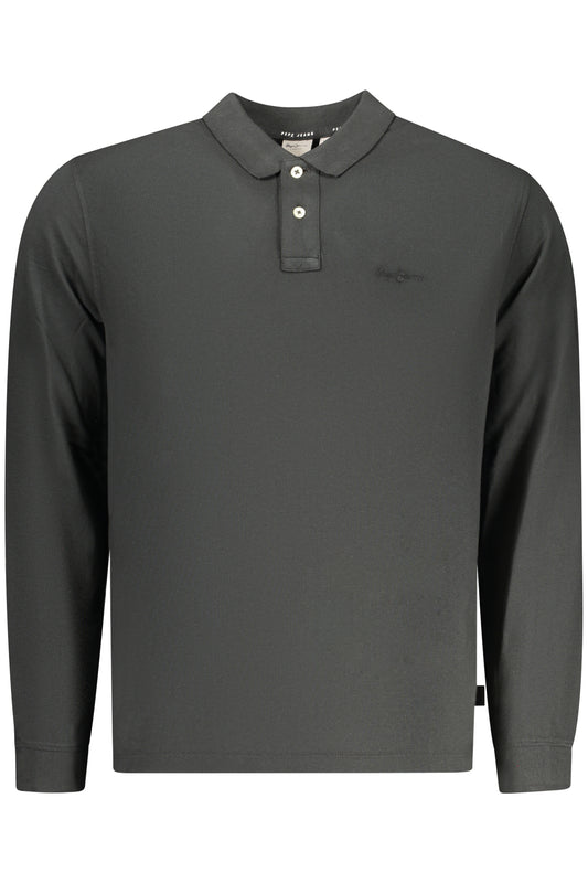 PEPE JEANS POLO MANICHE LUNGHE UOMO NERO