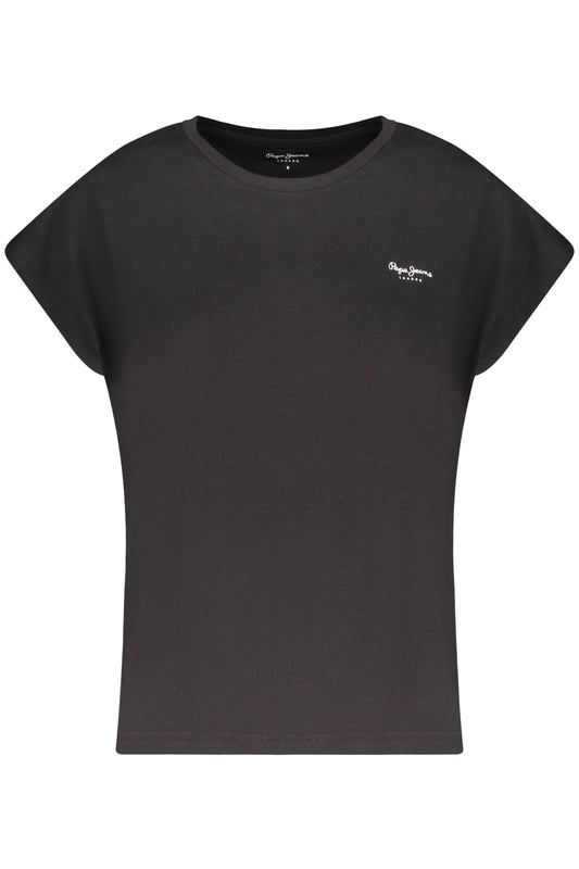 PEPE JEANS T-SHIRT MANICHE CORTE DONNA NERO