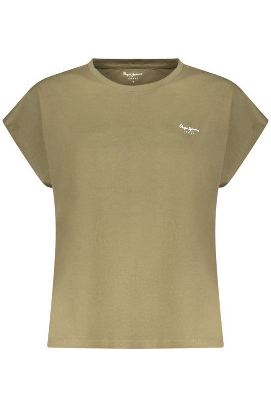 PEPE JEANS T-SHIRT MANICHE CORTE DONNA VERDE