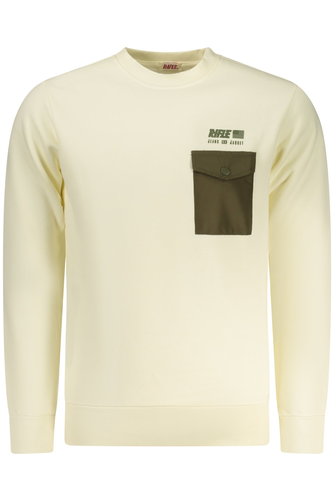 RIFLE FELPA SENZA ZIP UOMO BIANCO