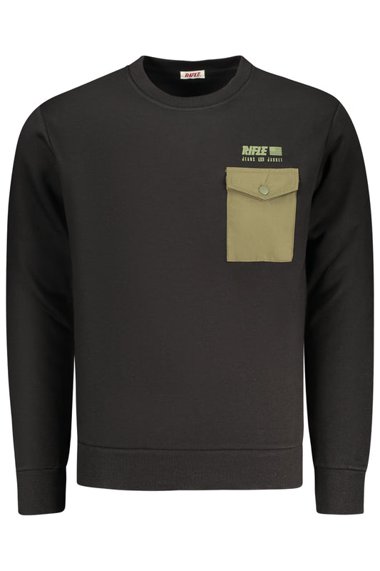 RIFLE FELPA SENZA ZIP UOMO NERO