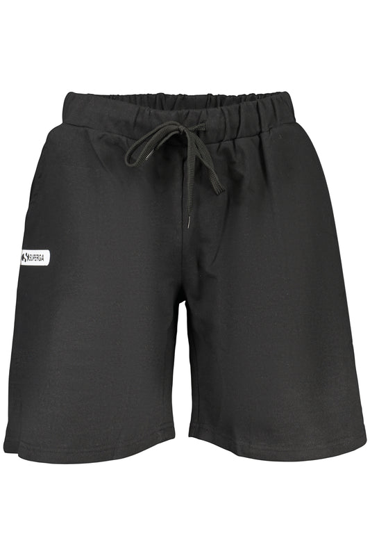 SUPERGA PANTALONE TUTA CORTO UOMO NERO