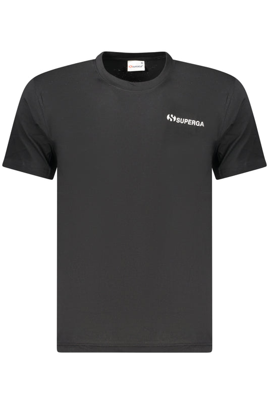 SUPERGA T-SHIRT MANICHE CORTE UOMO NERO