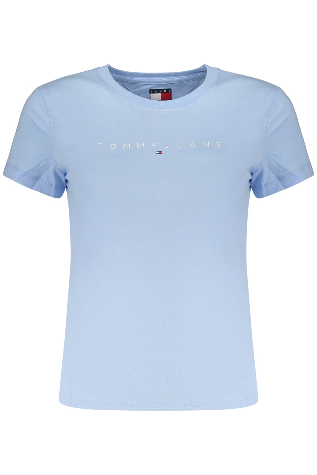 TOMMY HILFIGER T-SHIRT MANICHE CORTE DONNA AZZURRO