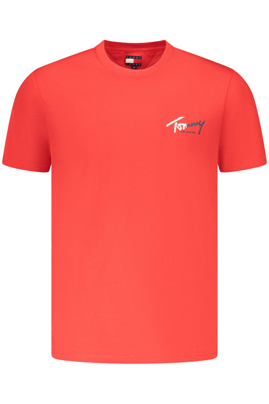 TOMMY HILFIGER T-SHIRT MANICHE CORTE UOMO ROSSO